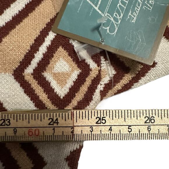 Men’s Large Grandpa Cardigan Long Sleeve Diamond Print Sweater Teacher Workwear - Picture 6 of 7